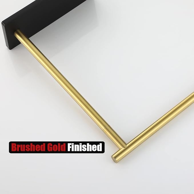 JQK Hand Towel Holder Stand Brushed Gold, Modern Tree Rack Free Standing - Image 7
