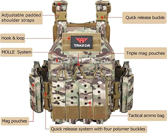 BOMTURN Upgrade Tactical Airsoft Outdoor Vest - Image 2