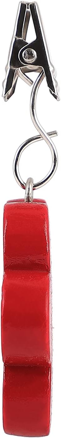 TwoFish Home Set of 4 Red Flower Tablecloth Weights Clips Handicraft Red Flower - Image 6