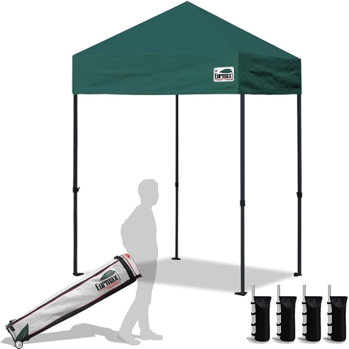Eurmax USA 5'x5' Pop Up Canopy Tent Commercial Instant Canopies by Eurmax