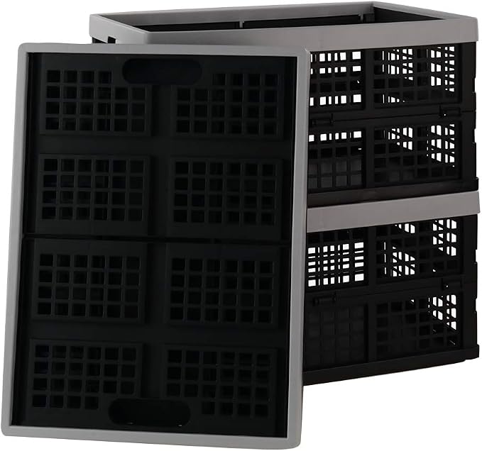 Jekiyo 34-Liter Folding Crates Storage, Collapsible Container Plastic - Image 6