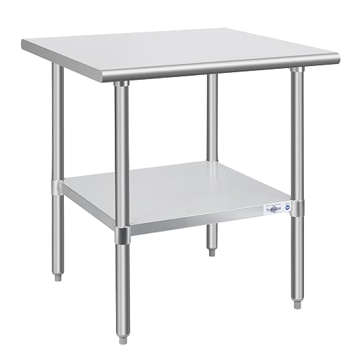 Profeeshaw Stainless Steel Prep Table NSF Commercial Work Table by Profeeshaw