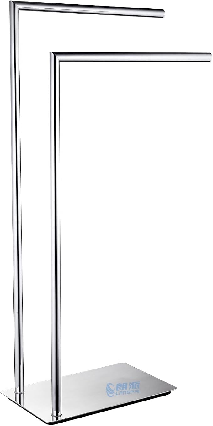Freestanding Double Towel Racks Bathroom Accessories Towel Holder Stand on by LANGPAI