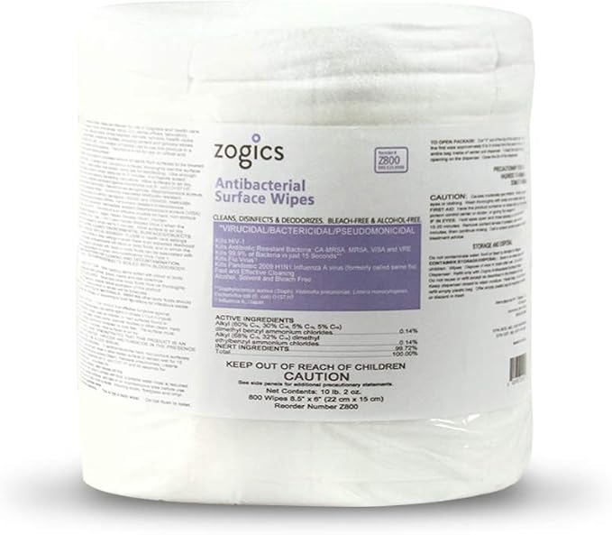 Zogics Antibacterial Wipes, EPA Registered Surface and Gym Equipment - Image 8