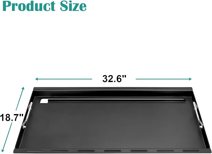 Full-Size Griddle Inserts for Weber Genesis II 400 Series Gas Grill, Flat Top - Image 2