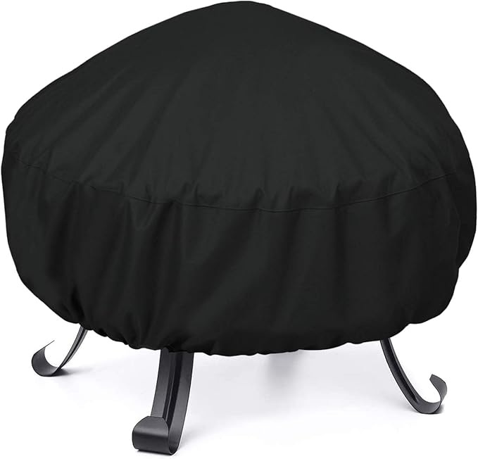 Unicook Round Fire Pit Cover 32 Inch, Heavy Duty Waterproof Firepit Cover Small by UNICOOK