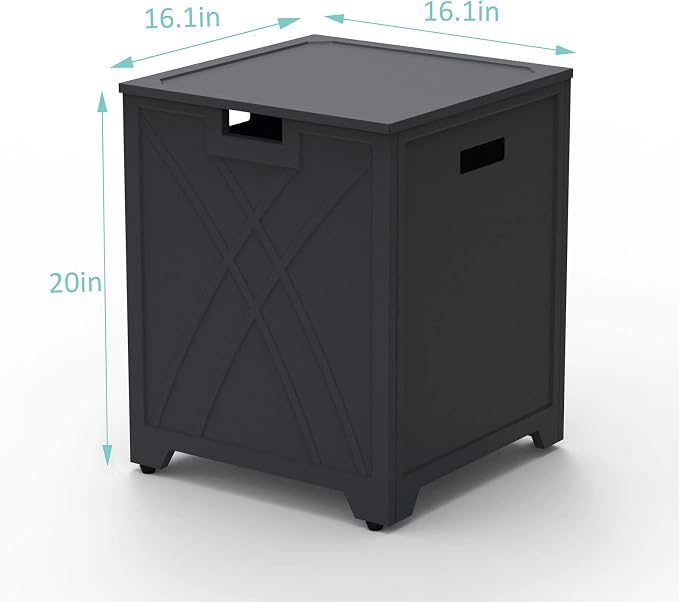 Propane Tank Cover Table, Square Propane Tank Holder Hideaway - Image 7