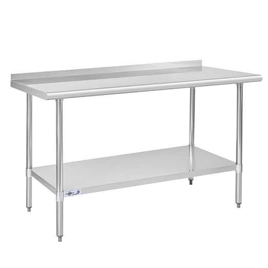 Profeeshaw Stainless Steel Prep Table NSF Commercial Work Table by Profeeshaw
