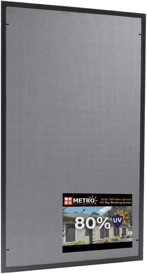 Custom Solar Screens for Windows Exterior 80% Shade by MetroScreenworks