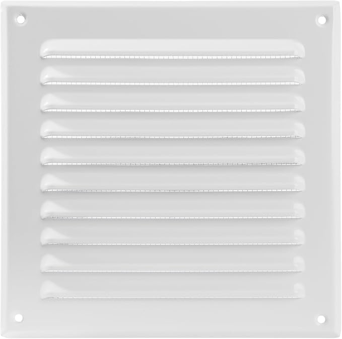 Square Ventilation Grille / 6" x 6" Inch Inside Measurement/White Metal Air by Unknown