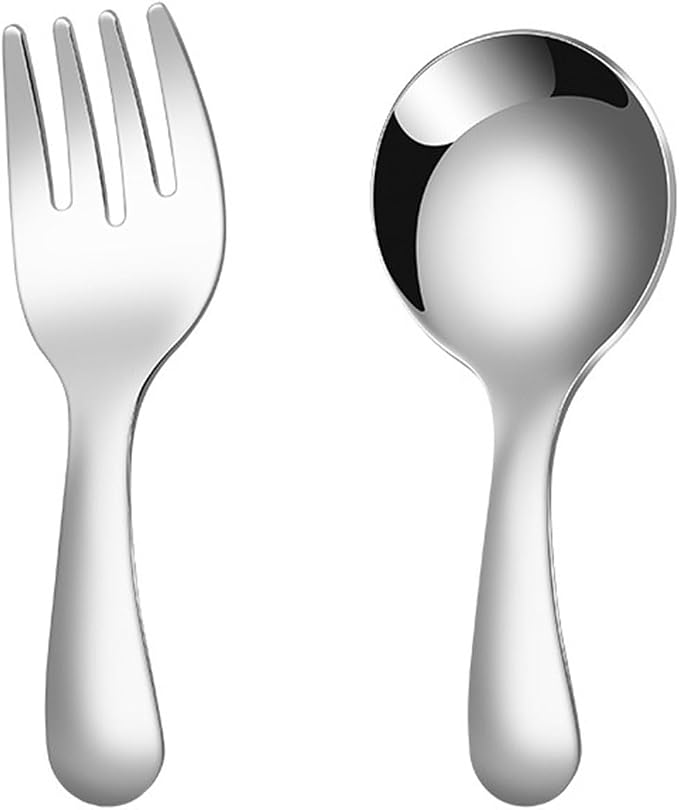 2 Pcs Portable Fork Spoon Tableware Portable Spoon and Fork Set Cutlery by Unknown