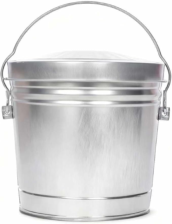 6-Gallon Galvanized Steel Storage Can by Unknown
