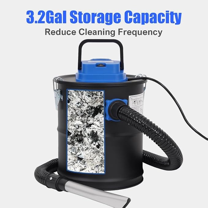 Ash Vacuum Cleaner -3.2 Gallon Fireplace Ash Vac - Image 3