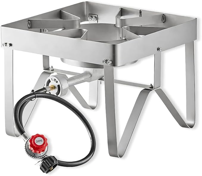 Portable Gas Stove, Stainless Steel Heavy Duty Single Burner Outdoor Patio Stove by Zedfire
