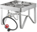 Portable Gas Stove, Stainless Steel Heavy Duty Single Burner Outdoor Patio Stove by Zedfire