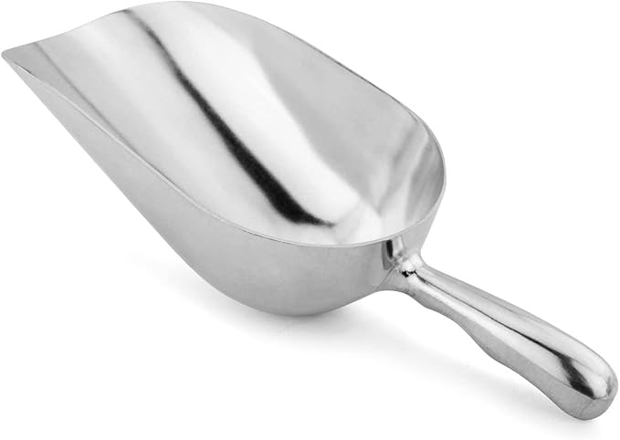 New Star Foodservice 34561 One-Piece Cast Aluminum Round Bottom Bar Ice Flour - Image 4