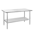 Hally Stainless Steel Table for Prep & Work 24 x 60 Inches, NSF Commercial by HallySinksTablesH