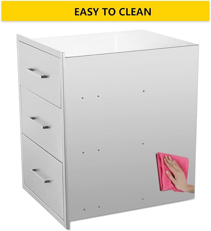 TIANAI Outdoor Kitchen Double Drawer w/Paper Towel Holder Combo Works - Image 5