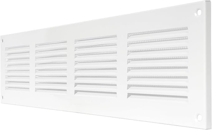 Repa Market 5-Pack Air Vent Cover 16x4 Inch White Galvanized Steel Louvered - Image 7
