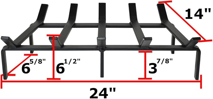 SteelFreak Heavy Duty Steel Fireplace Grate - Image 2