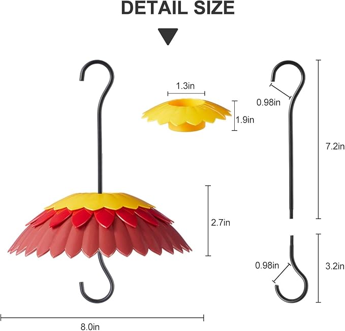 Bird Feeder Rain Guard Cover Dome Skaithee 8" Bird Feeder Baffle - Image 4