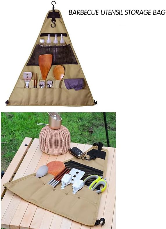 Outdoor Camping Utensil Organizer Bag – Portable Hanging Triangular Storage - Image 5