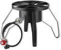 Portable Gas Stove with Hose Guard, Steel Heavy Duty Single Burner Outdoor by Zedfire