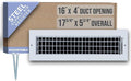 Fits 16x4 Duct Opening Steel Adjustable Air Supply Grille by Handua | Register by Handua