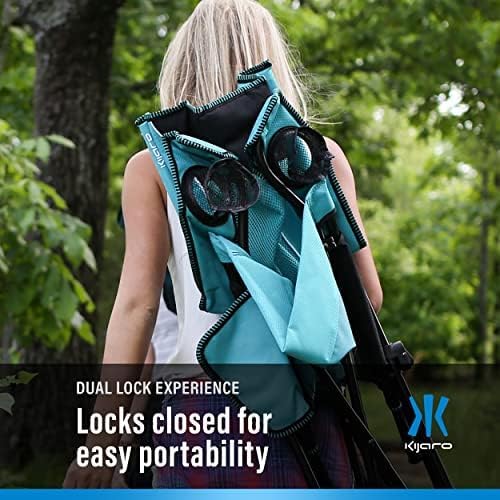 Camping Chair, XX-Large Folding Chair with Ripstop Polyester, Cayman Blue