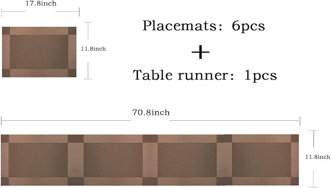 PIGCHCY Elegant Placemats with Matching Table Runner, Durable Cleaning Placemats - Image 3