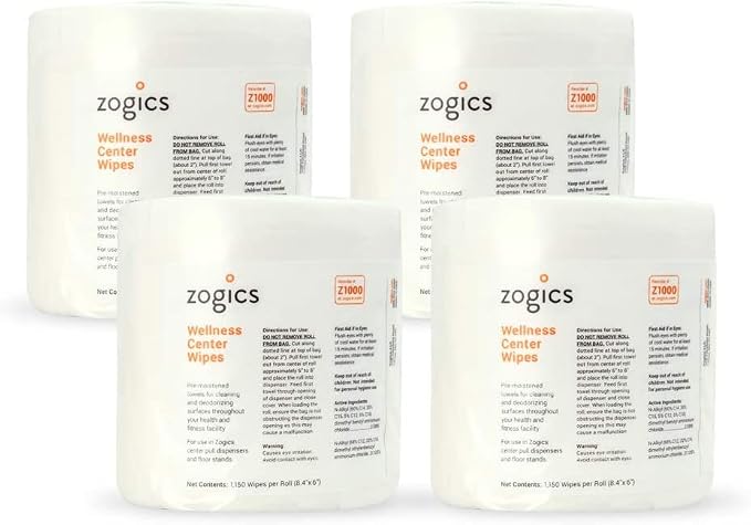 Zogics Wellness Center Wipes and Wall Mounted Dispenser – No-Touch Wipes - Image 3