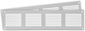 Repa Market 2-Pack Air Vent Cover 16x4 Inch White Galvanized Steel Louvered by RepaMarket