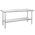 Hally Stainless Steel Table for Prep & Work 24 x 72 Inches, NSF Commercial by HallySinksTablesH