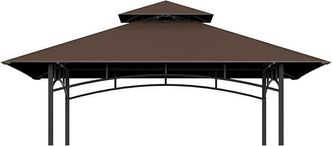 Canopy Replacement Top for BBQ Gazebo, Polyester, Waterproof, Brown