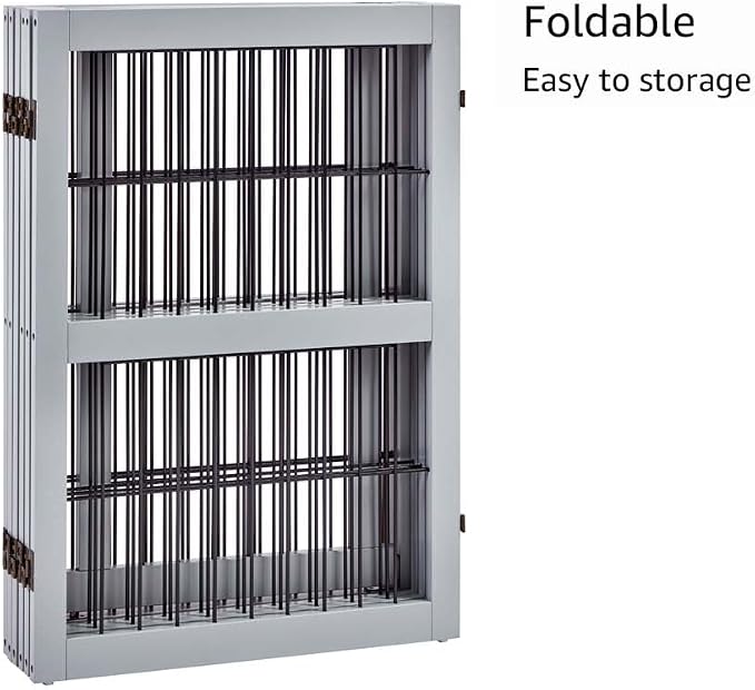 unipaws 132" Extra Wide Dog Gate, 31.5” Height Free Standing Tall Pet Fence - Image 4