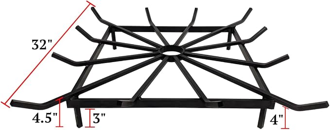 SteelFreak Square Wheel Fire Pit Grate - Image 2