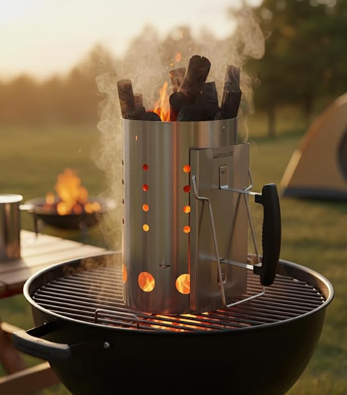 The Bincho Grill Stainless Steel Charcoal Chimney Starter – Perfect - Image 4
