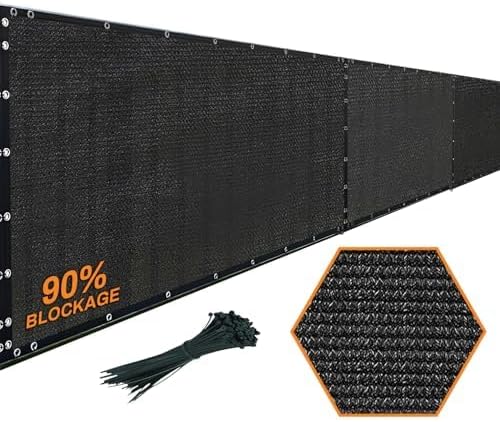 Xpose Safety Privacy Fence Screen 5’ x 50’ – Heavy Duty Black Mesh - Image 2