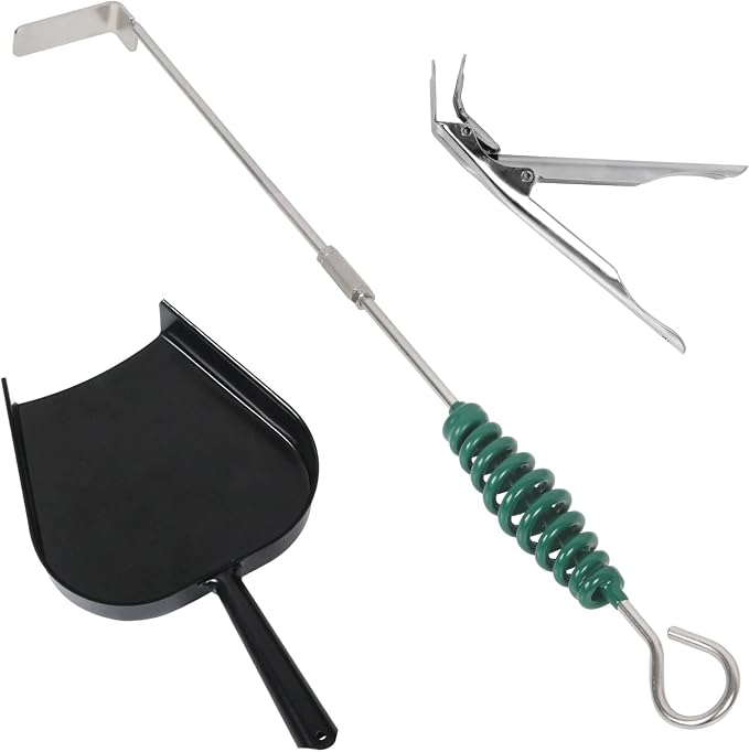 Grill Grate Lifter Gripper and Ash Tool Set by OLIGAI