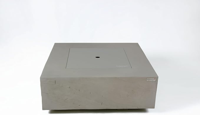 Elementi+ | Capertee Gas Fire Pit Cast Concrete 40" Square Fire Table, Outdoor - Image 8