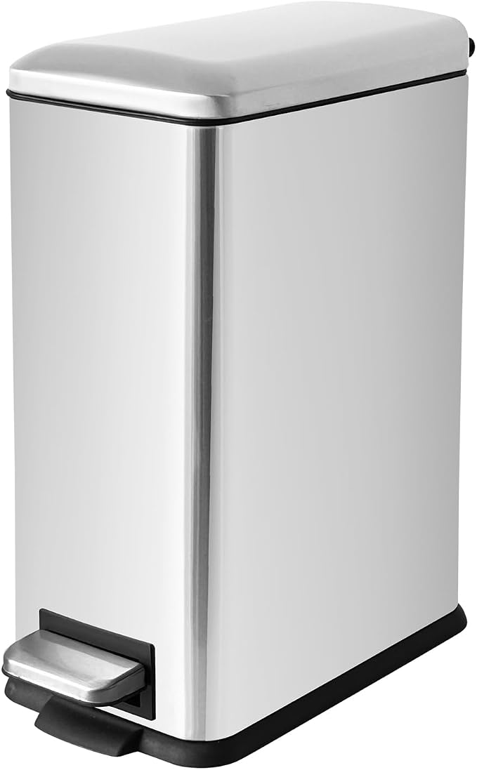 Bathroom Trash Can, 10 Liter / 2.6 Gallon Stainless Steel Garbage Can by JM%C2%B7YIPENG