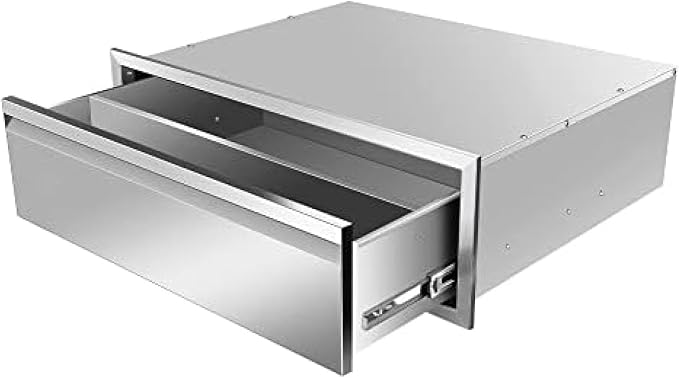Flush Mount Stainless Steel Double Drawers by OLIPIC