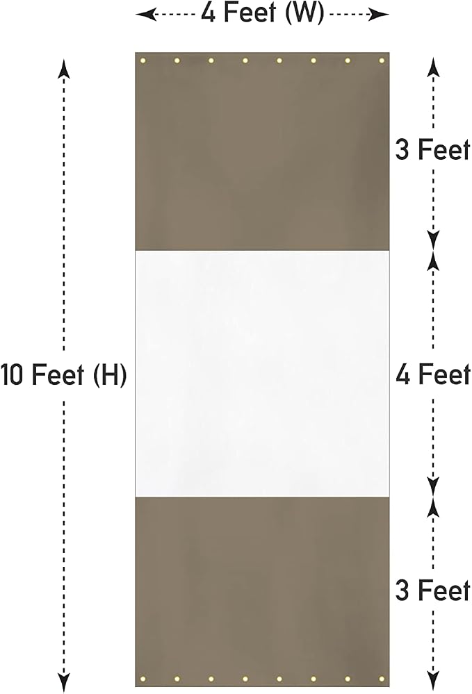 Covers & all Outdoor Clear Panel Curtain, 12 oz Vinyl Outdor Curtains - Image 2