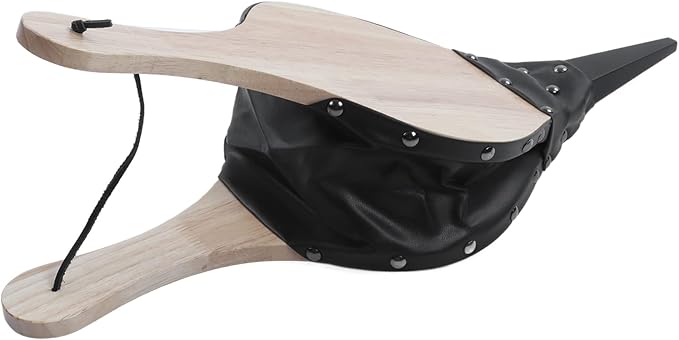 AMAKO Fireplace Bellow Manual Operation Durable Solidwood Heatproof Leather - Image 9