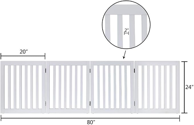 unipaws 24”H Free Standing Pet Gate - Image 4
