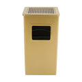 Trash Can with Lid Outdoor Indoor Stainless Steel Commercial Garbage Bin Waste by banborba
