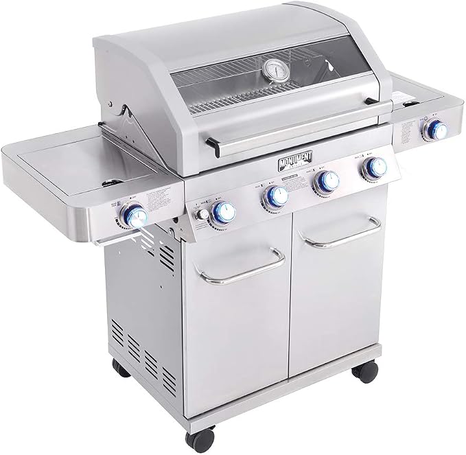 Monument Grills Larger 4+2 Burner Propane Gas Grills Stainless Steel Cabinet by MonumentGrills