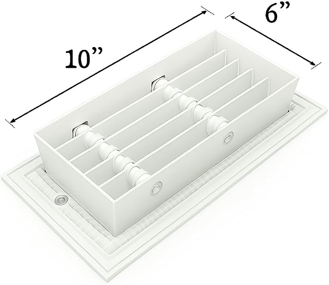 Premium 10" X 6" Linear Aluminum Bar Return Air Grille - Image 2