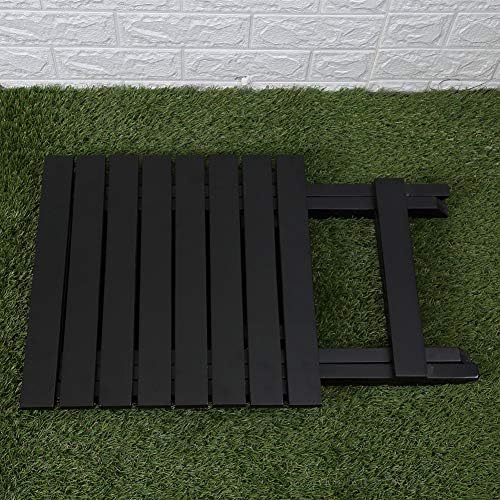 Small Side Table Square Folding, Patio Foldable Wooden End Tables - Image 6