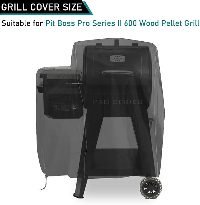 ZJYWSCH Grill Cover for Pit Boss Pro Series II 600 Wood Pellet Grill Smoker - Image 2
